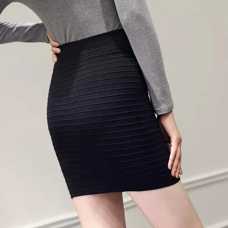 kf-S0390b22a364a41609520c9f11bcfb60ea-Summer-Business-Office-Short-Elastic-Pleated-Skirt-Women-High-Waist-Slim-Skirts-High-Waist-Bodycon-Mini